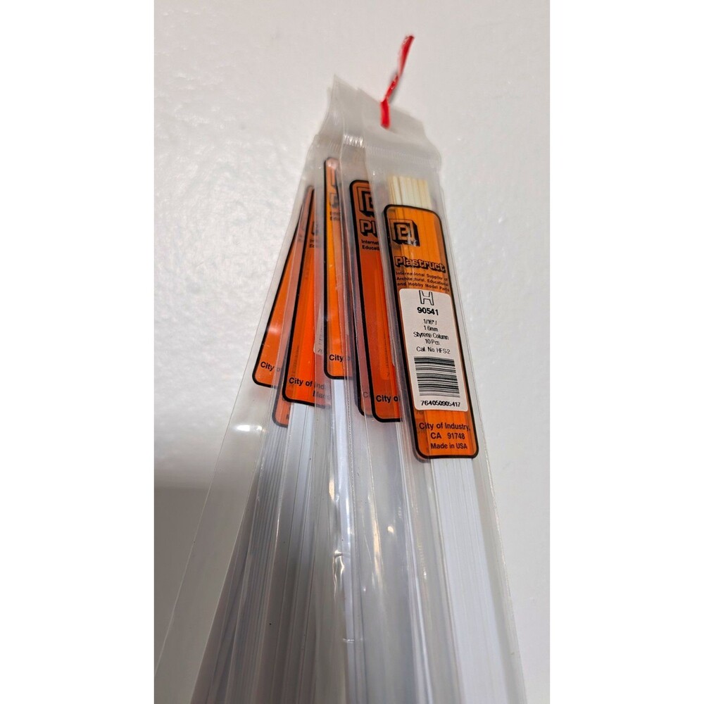 Plastruct Styrene Shapes Lot 11 Packs 90541 90542 90544 90583 90584 90855